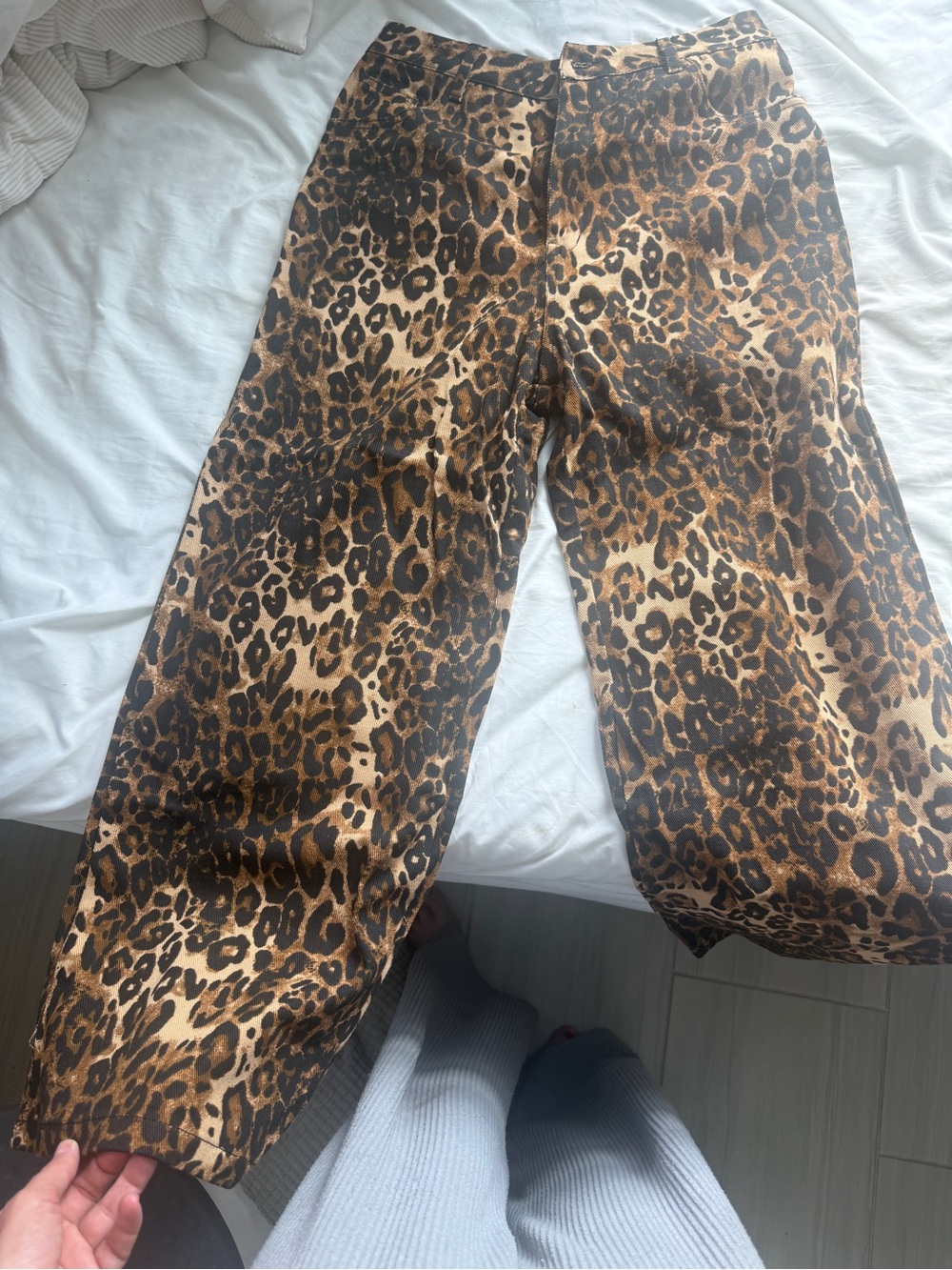 NWT Cider Leopard Print Wide Leg Pants Medium